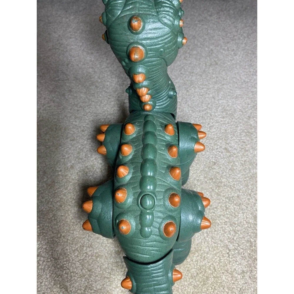 2008 Mattel Imaginext Spike Jr P5454 Green Roaring & Walking Dinosaur Toy Works
